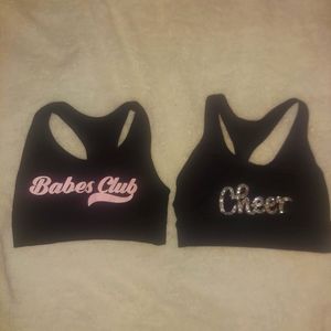 🔥Series 8 Fitness & Pennant -Dance, Sports Bras "Babes Club" "Cheer" Junior M/S